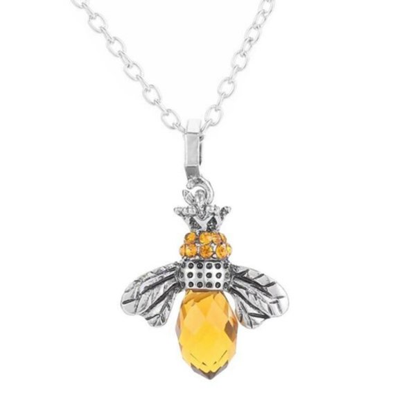 Honey Bee Crystal Women's Necklace - Picture 3 of 6